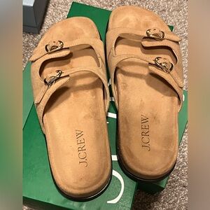 🌸J. Crew Suede double buckle Sandals